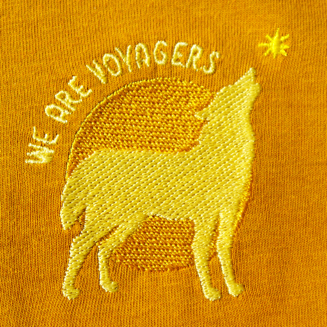 T shirt manches courtes jaune moutarde recycle et fabrique en france we are voyagers7 1