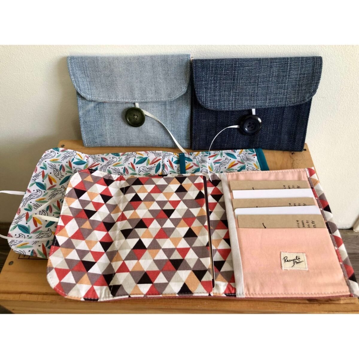 Portefeuille en tissus upcyclés