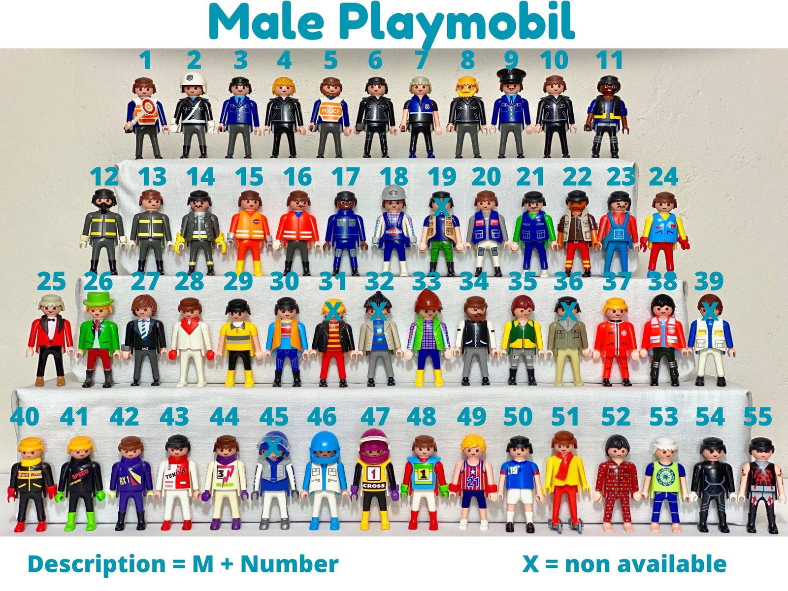 Playmobil hommes NEW