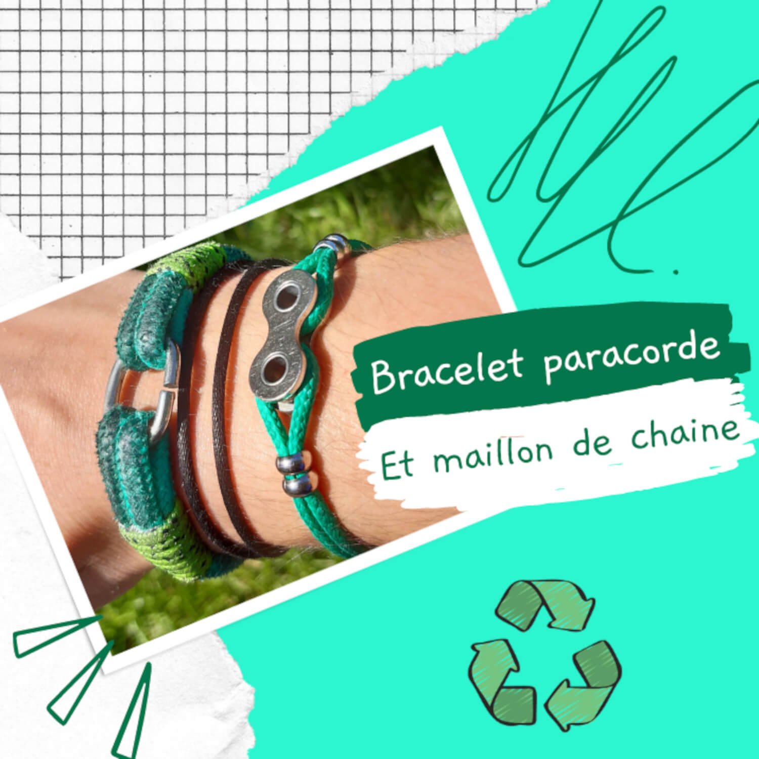 Bracelet en chaîne de vélo upcyclée